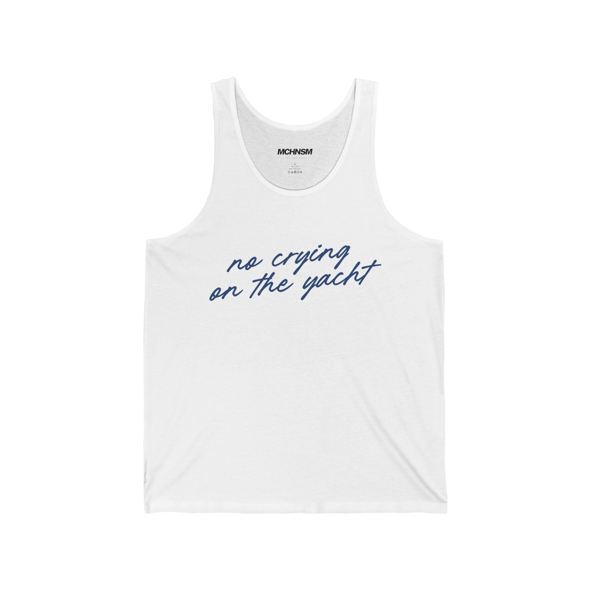 No Crying on the Yacht Unisex Tank Top