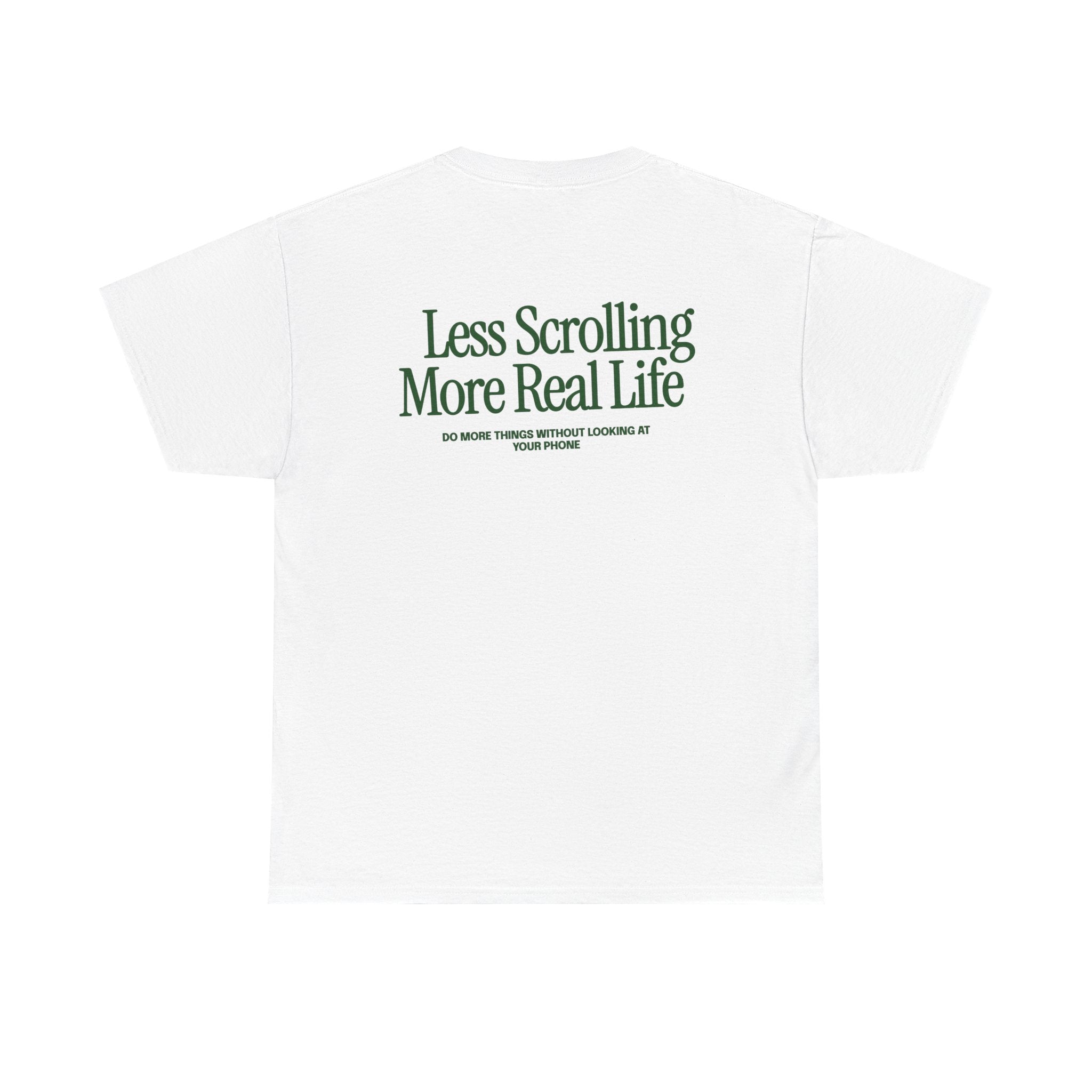 Less Scrolling More Real Life Unisex Heavy Cotton T-shirt