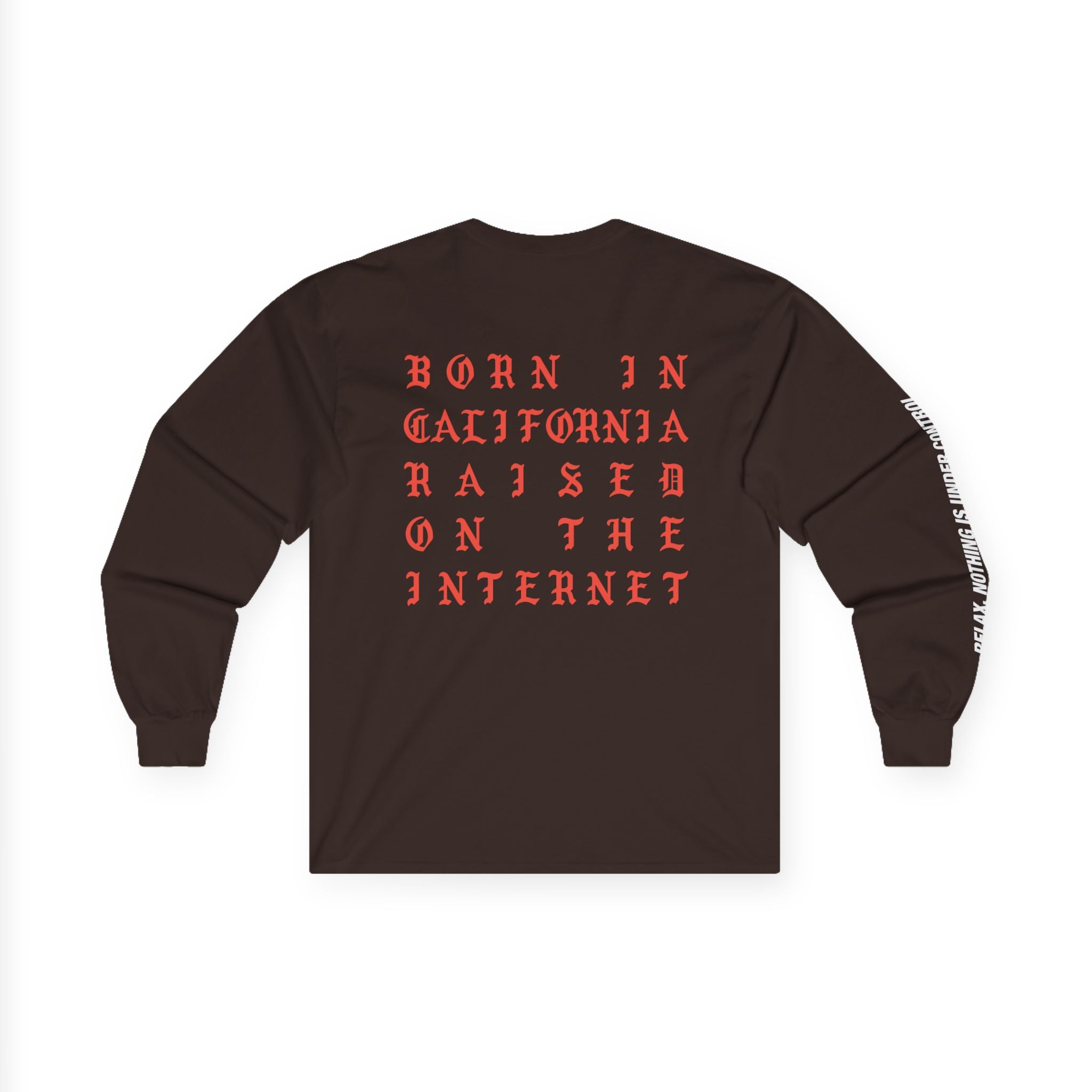 Relax Pop-Up Born in California Unisex Long Sleeve T-shirt
